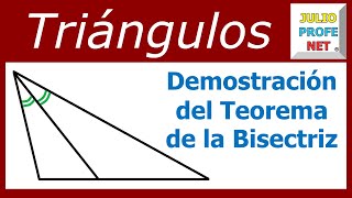 TEOREMA DE LA BISECTRIZ DEMOSTRACIÓN [upl. by Sirrep256]