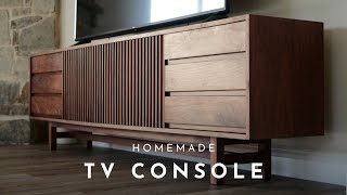 DIY 3  8ft MidCentury Modern TV Console [upl. by Leimaj]