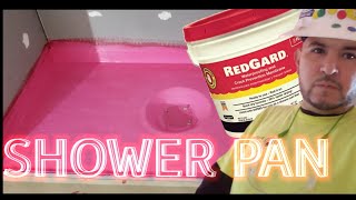 Best Explained Redgard Waterproofing Video On Internet showerpan liner Fabric Divot Method [upl. by Bore]