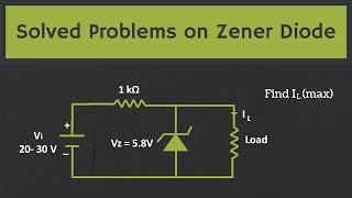 Solved Problems on the Zener Diode [upl. by Ylac544]