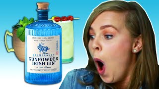 Irish People Try Gunpowder Gin Cocktails [upl. by Oiuqise]