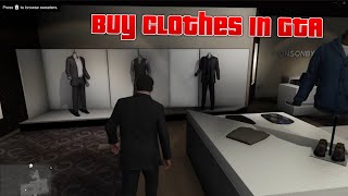 How to Buy Clothes In GTA 5 Story amp Online  Tutorial [upl. by Nerraf99]