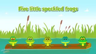 Five Little Speckled Frogs  Nursery Rhymes amp Kids Songs  Easy Peasy Songs [upl. by Taft442]