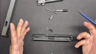 Glock 19 17  slide takedown disassembly and reassembly [upl. by Edin913]