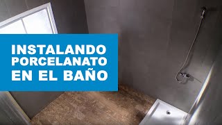 ¿Cómo instalar porcelanato en un baño [upl. by Rebme885]