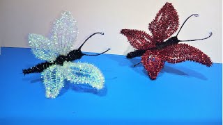 Como hacer una mariposa con limpiapipas fácilmake butterfly pipe cleaners [upl. by Enyaj]