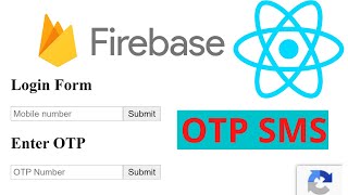 How to send OTP using React and Firebase  One Time Password  ReactJS [upl. by Nnaerb]