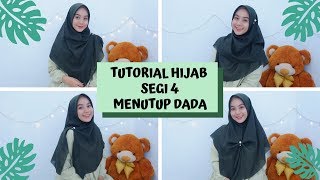 TUTORIAL HIJAB SEGI EMPAT MENUTUP DADA  VANINDA AIDINA [upl. by Hassadah]