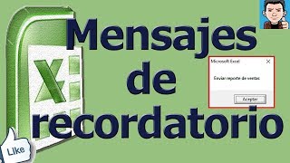 mensajes de recordatorio en EXCEL [upl. by Tihom]