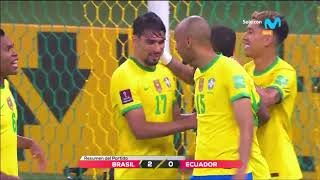 Brasil vs Ecuador 20 Resumen y goles del partido 2022  Clasificatorias Qatar 2022 [upl. by Arag]