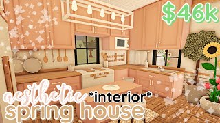 INTERIOR Aesthetic Spring Bloxburg House Build 2 Story [upl. by Chien172]