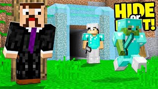 Discovering a SECRET Minecraft WATERFALL Base Hide Or Hunt 5 [upl. by Durkee898]