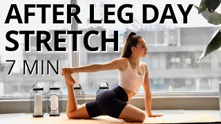 7 MIN AFTER WORKOUT STRETCH  Short amp Efficient Stretch for Leg Days  Daniela Suarez [upl. by Tacye]