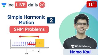 JEE Simple Harmonic Motion L2  Problems  Class 11  Unacademy JEE  JEE Physics  Namo Kaul [upl. by Cully676]