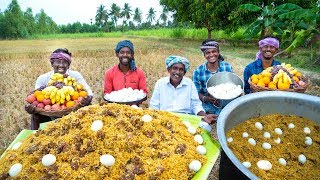 BIRYANI  MUTTON BIRYANI with Eggs  Traditional Biryani Recipe cooking in Village  Village Cooking [upl. by Georgia]