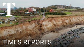 Britains collapsing coastline  Times Reports [upl. by Nodlew]