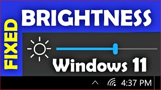 Windows 11 Brightness Problem  How to Fix  100 Working [upl. by Lamraj]