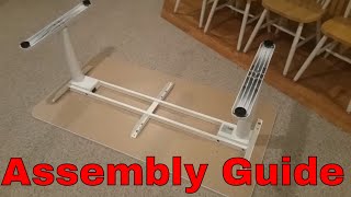 IKEA BEKANT Adjustable Desk Assembly Instructions [upl. by Deehsar]