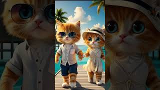 Adorable Kittens Dream Vacation in Paradise 🌴✨ [upl. by Meave]