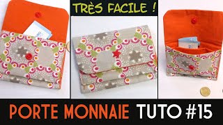 Tuto  15 Porte monnaie à 2 compartimentsRAPIDE et FACILE [upl. by Naltiac]