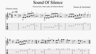 Sound of silence  TAB partition et piste daccompagnement [upl. by Bannerman]