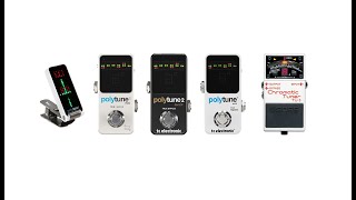 Guitar Tuner Comparison TC Electronic Polytune Mini 123 Clip Boss TU3 Snark SN2 [upl. by Hairahcez54]