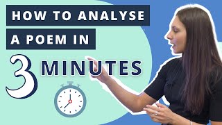 How to Analyse a Poem in 3 Minutes [upl. by Montano399]