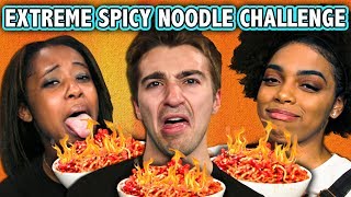 EXTREME SPICY NOODLE CHALLENGE ft React Cast  Challenge Chalice [upl. by Olsson]