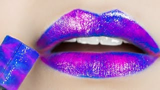 DIY Lipstick amp Lip Balm Out of Candy 3 DIY Makeup Projects Galaxy Rainbow with AlejandraStyles [upl. by Bogoch518]