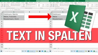 Excel Text in Spalten aufteilen [upl. by Ahsemed]