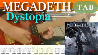 MEGADETH  Dystopia Cover  Guitar Tab  Lesson [upl. by Yeltnerb]