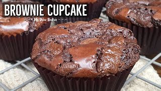 BROWNIE CUPCAKE  Easy Fudgy Brownie Cupcake Recipe [upl. by Ayahc514]