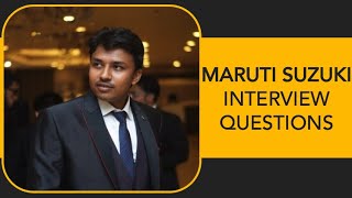 Maruti Suzuki India Ltd Interview Questions and Tips II [upl. by Hairehcaz392]