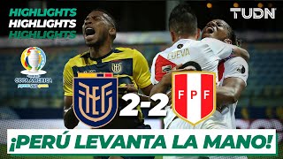 Highlights  Ecuador 22 Perú  Copa América 2021  Grupo BJ4  TUDN [upl. by Jopa]