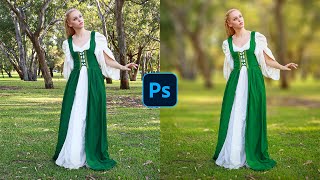 How To Blur Backgrounds in Photoshop FAST amp EASY [upl. by Etnauj]