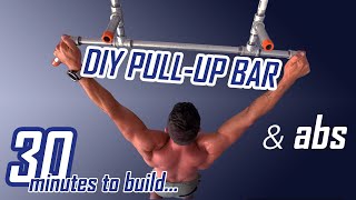 DIY GARAGE PULL UP amp AB BAR  30 MINUTES TO BUILD [upl. by Nivra]