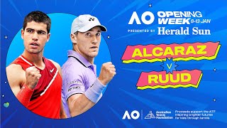 LIVE  Carlos Alcaraz v Casper Ruud  Opening Week  Australian Open 2024 [upl. by Haidedej]