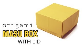 Easy Origami Masu Box amp Lid Tutorial  DIY  Paper Kawaii [upl. by Ofelia]