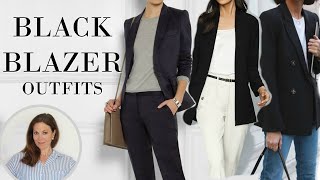 Black Blazer Outfit Ideas  Fashion Over 40 [upl. by Aridaj]