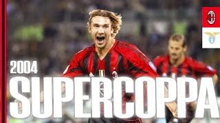 Shevchenkos hattrick for the Supercoppa 2004  AC Milan 30 Lazio  Full Match [upl. by Lehsreh334]