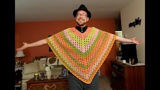 Easy Crocheted Poncho Tutorial [upl. by Plafker368]