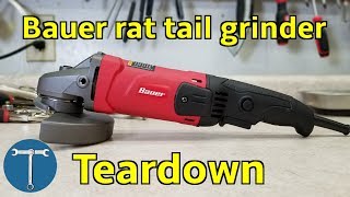 Teardown Review Harbor Freight’s new Bauer rat tail angle grinder [upl. by Batsheva]