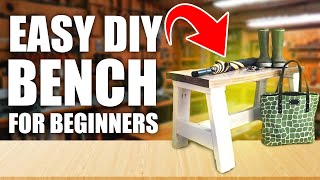 DIY Wood Bench for Beginner Woodworkers  Pocket Hole Project [upl. by Duwalt]