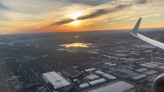 GORGEOUS SUNRISE DEPARTURE FROM DFW [upl. by Aitnis774]