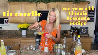 Limoncello 100 year old Classic Sorrento Recipe 🍋 [upl. by Nairda]