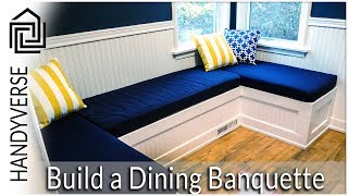 How to Build a Dining NookBanquette  Budget Renos 01 [upl. by Oicnedif]