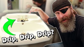 How to Fix a Dripping Bathroom Sink Faucet Double Handle [upl. by Hoehne600]