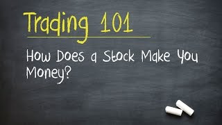 Trading 101 How Does a Stock Make You Money [upl. by Zoa]