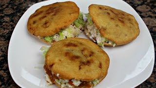 GORDITAS DE CHICHARRON  GORDITAS FRITAS INFLADAS [upl. by Banquer814]