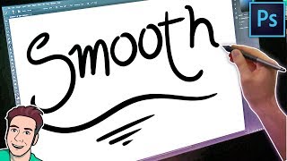 How to Create Smooth Lines in Photoshop  Brush Smoothing [upl. by Longley]